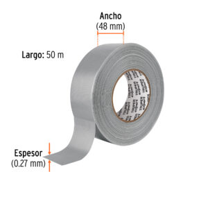 Cinta para ducto 50m x 48mm, espesor 0.27mm, EXPERT - Imagen 3