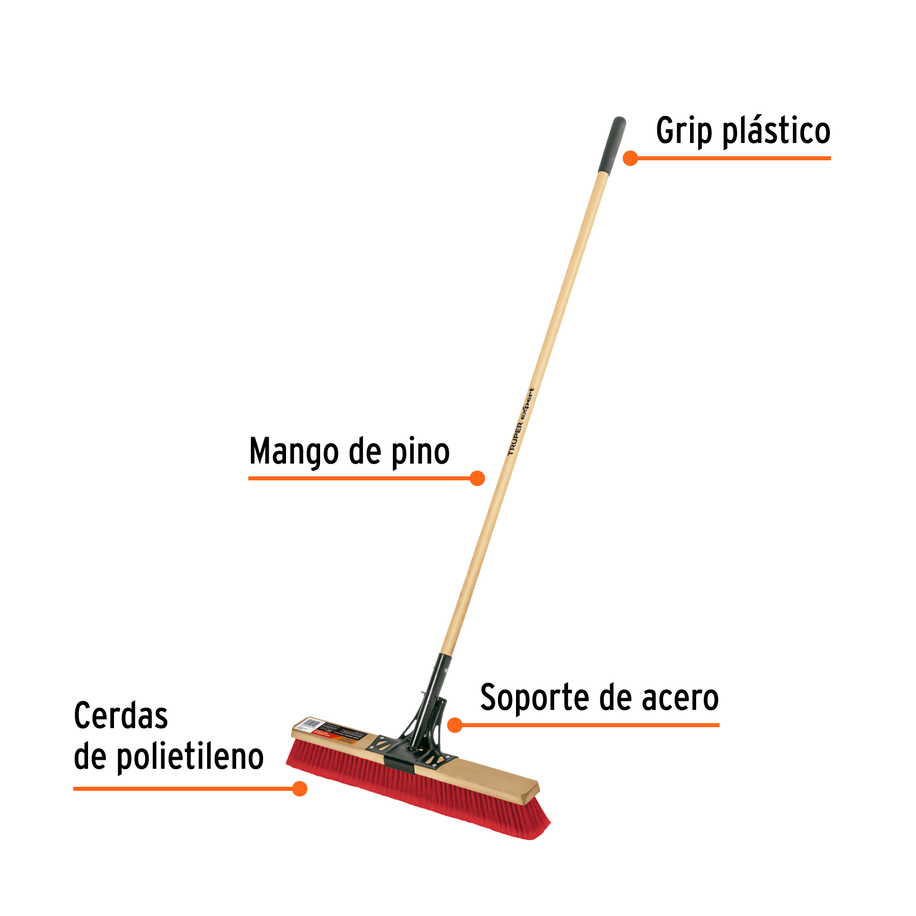 Cepillo industrial, multisuperficies, cerdas PE, EXPERT - Imagen 2