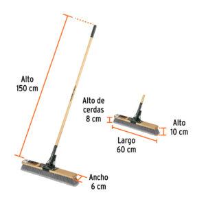 Cepillo industrial, superficies lisas, cerdas PE, EXPERT - Imagen 3