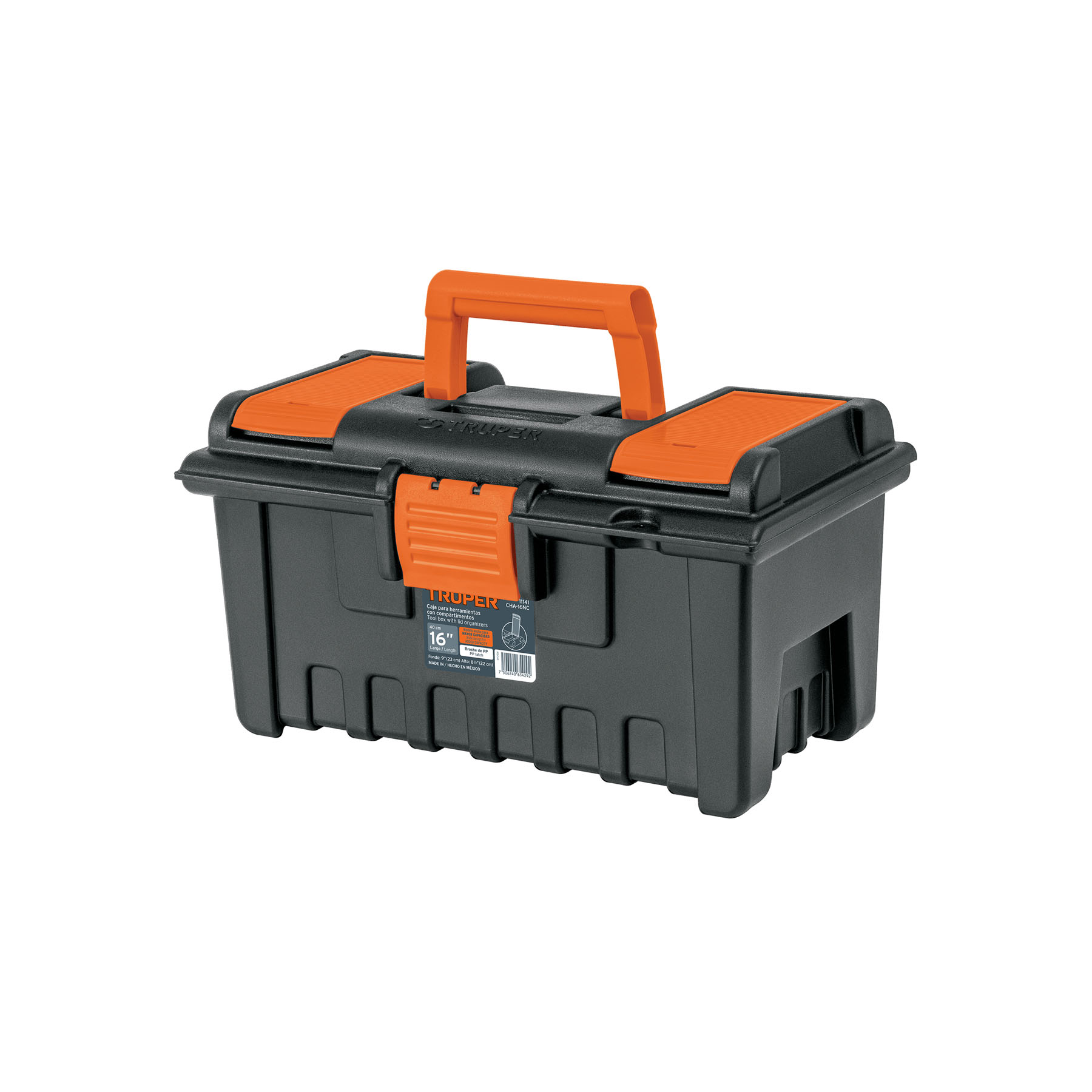 Caja para herramienta de 16' con compartimentos, TRUPER