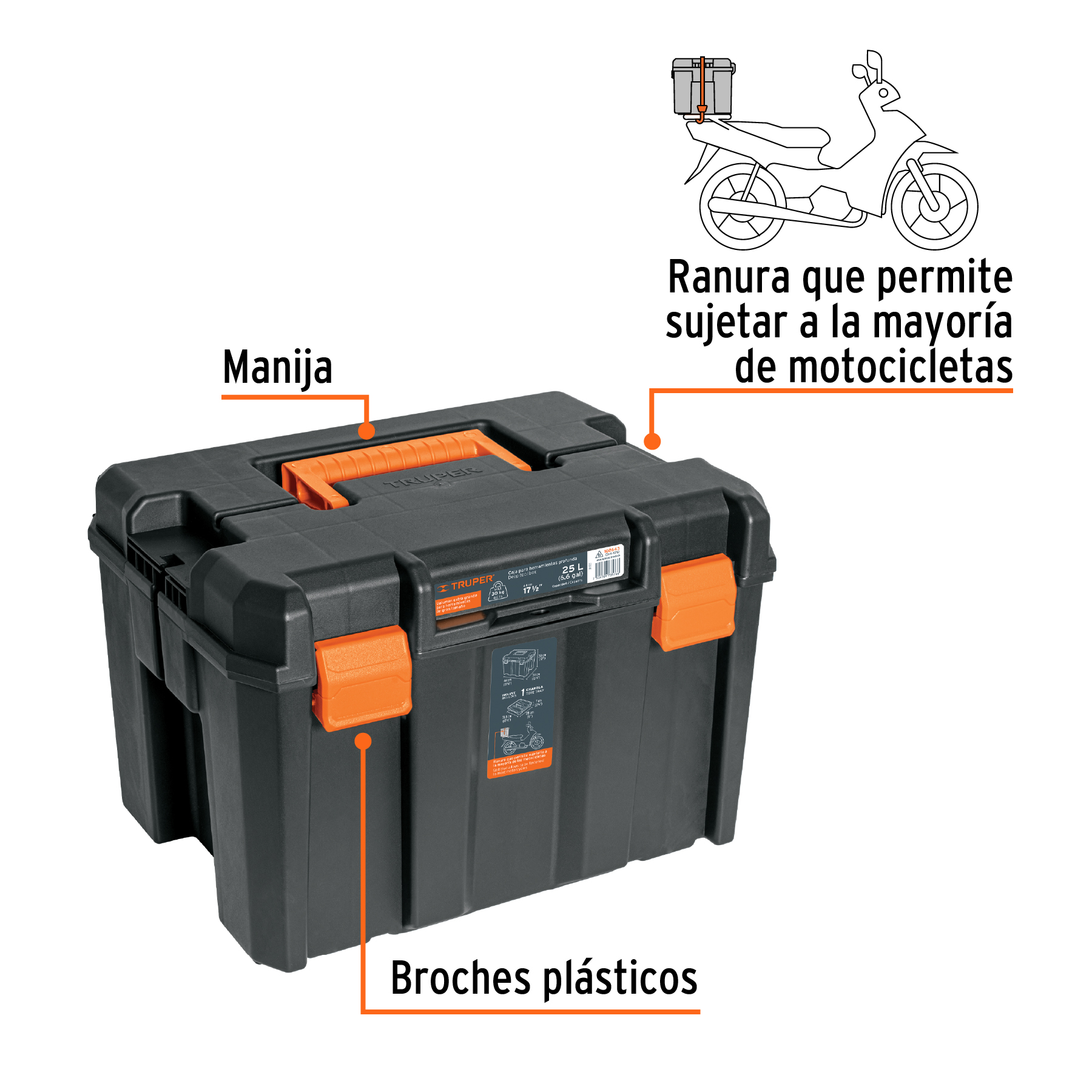 Caja para herramienta, profunda de 17'x12', TRUPER - Imagen 2