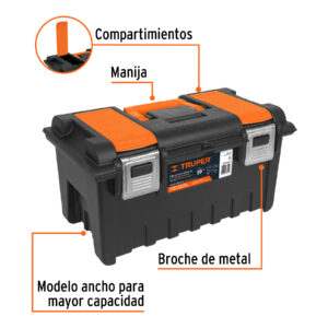 Alternative view of Caja p/herramienta 19' c/compartimentos y broches metálicos