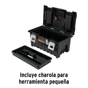 Caja p/herramienta 19' c/compartimentos y broches metálicos - Imagen 4