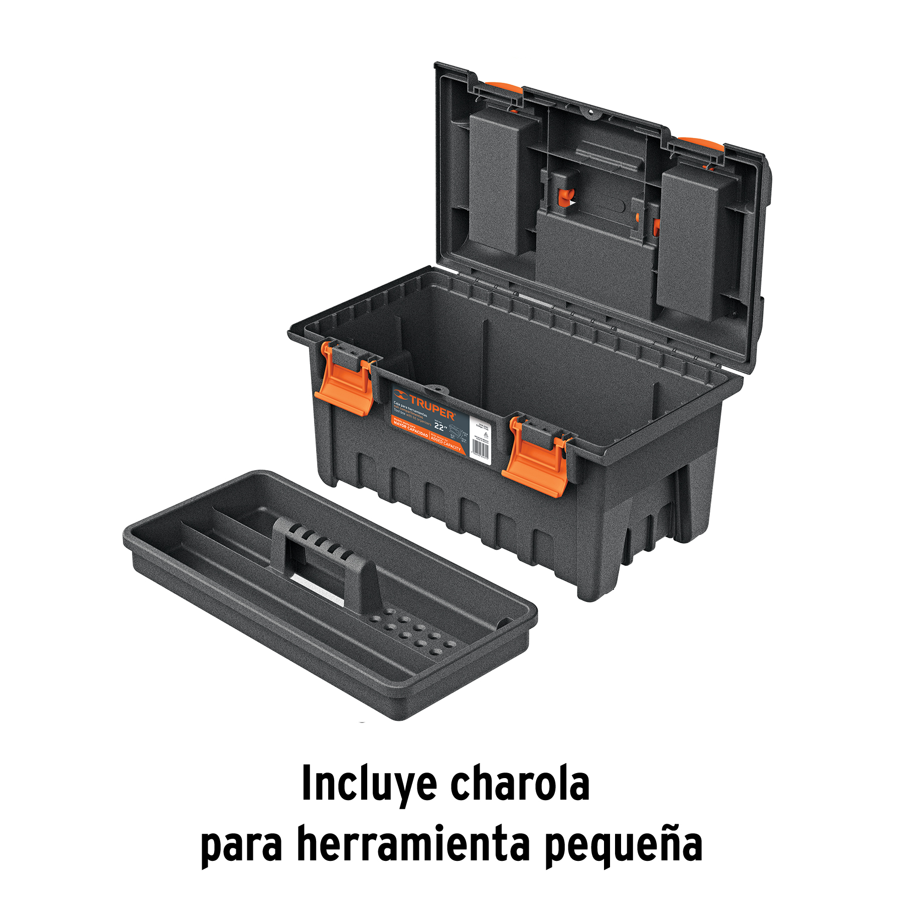 Caja para herramienta de 22' con compartimentos, TRUPER - Imagen 4