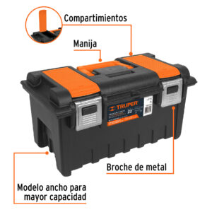 Alternative view of Caja p/herramienta 22' c/compartimentos y broches metálicos