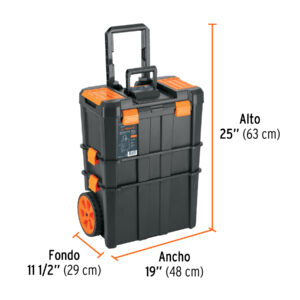 Caja para herramienta,19'x25' con ruedas, 3 en 1 desmontable - Imagen 3