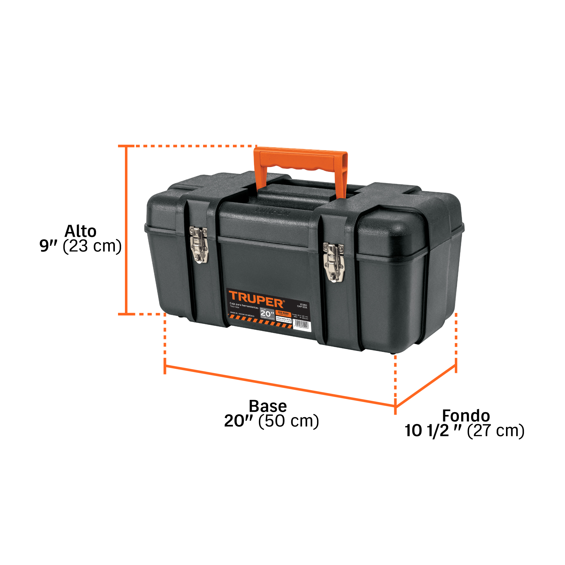 Caja para herramienta 20' industrial con broches metálicos - Imagen 3