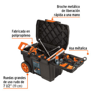 Alternative view of Caja para herramienta, 23'x17' con ruedas, mango telescópico
