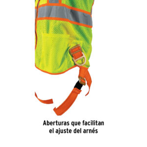 Chaleco de seguridad para arnés, alta visibilidad, verde - Imagen 4