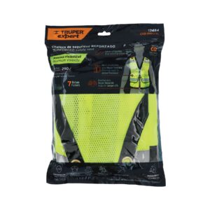 Chaleco seguridad reforzado verde con bolsas, EG, EXPERT - Imagen 4