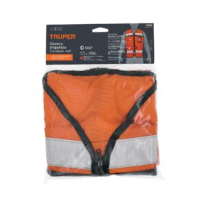 Chaleco brigadista con cintas reflejantes, color naranja - Imagen 4