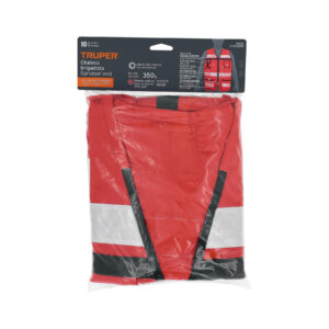 Chaleco brigadista con cintas reflejantes, color rojo - Imagen 4