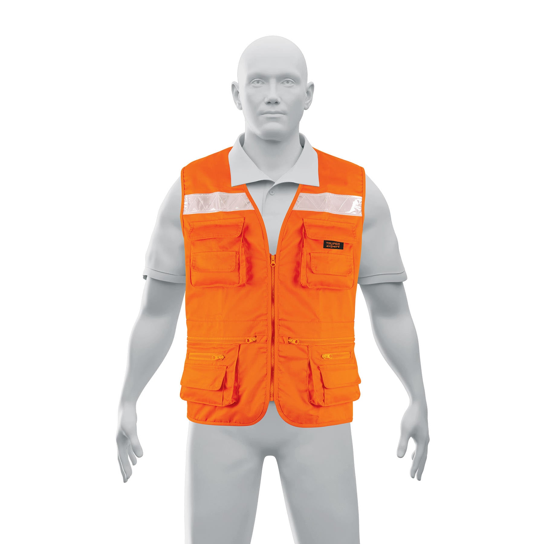 Chaleco brigadista reforzado, naranja, G, TRUPER EXPERT