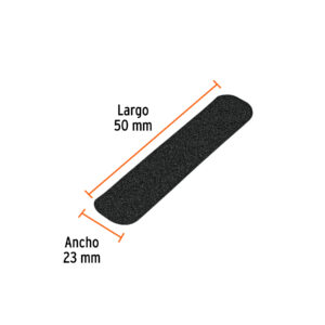 Tarjeta 6 tiras 23cm antiderrapantes negras 50mm c/abrasivo - Imagen 4