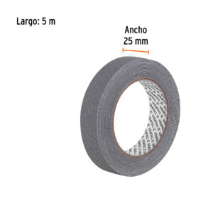 Rollo de 5 m cinta antiderrapante 25mm gris p/áreas húmedas - Imagen 3