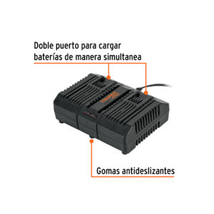 Alternative view of Combo cargador dual con 2 baterías de 2Ah, 20V, TRUPER PRO
