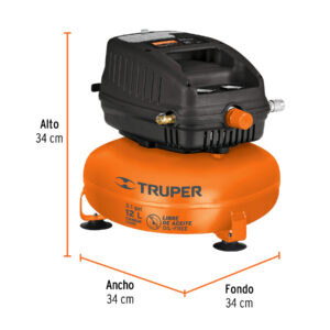 Alternative view of Compresor libre de aceite, 12L, 1HP, 127V, TRUPER