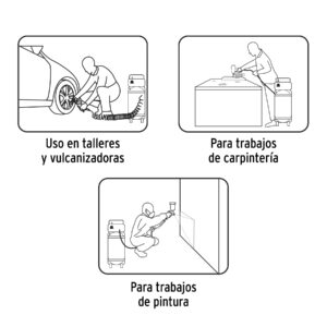 Compresor libre de aceite, 30L, 3HP, vertical, 127V, TRUPER - Imagen 3