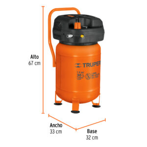 Alternative view of Compresor libre de aceite, 30L, 3HP, vertical, 127V, TRUPER