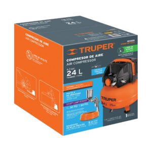 Kit compresor libre de aceite 24L, manguera y pistola,TRUPER - Imagen 3