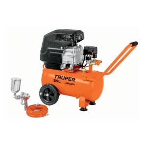 Kit Compresor lub, 25L, manguera y pistola grav,127V, TRUPER