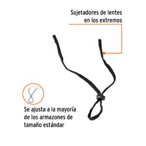 Cordón para lentes de seguridad, ajustable, TRUPER - Imagen 2