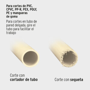 Cortador de tubo plástico, corte 1-5/8' (41 mm), TRUPER - Imagen 4