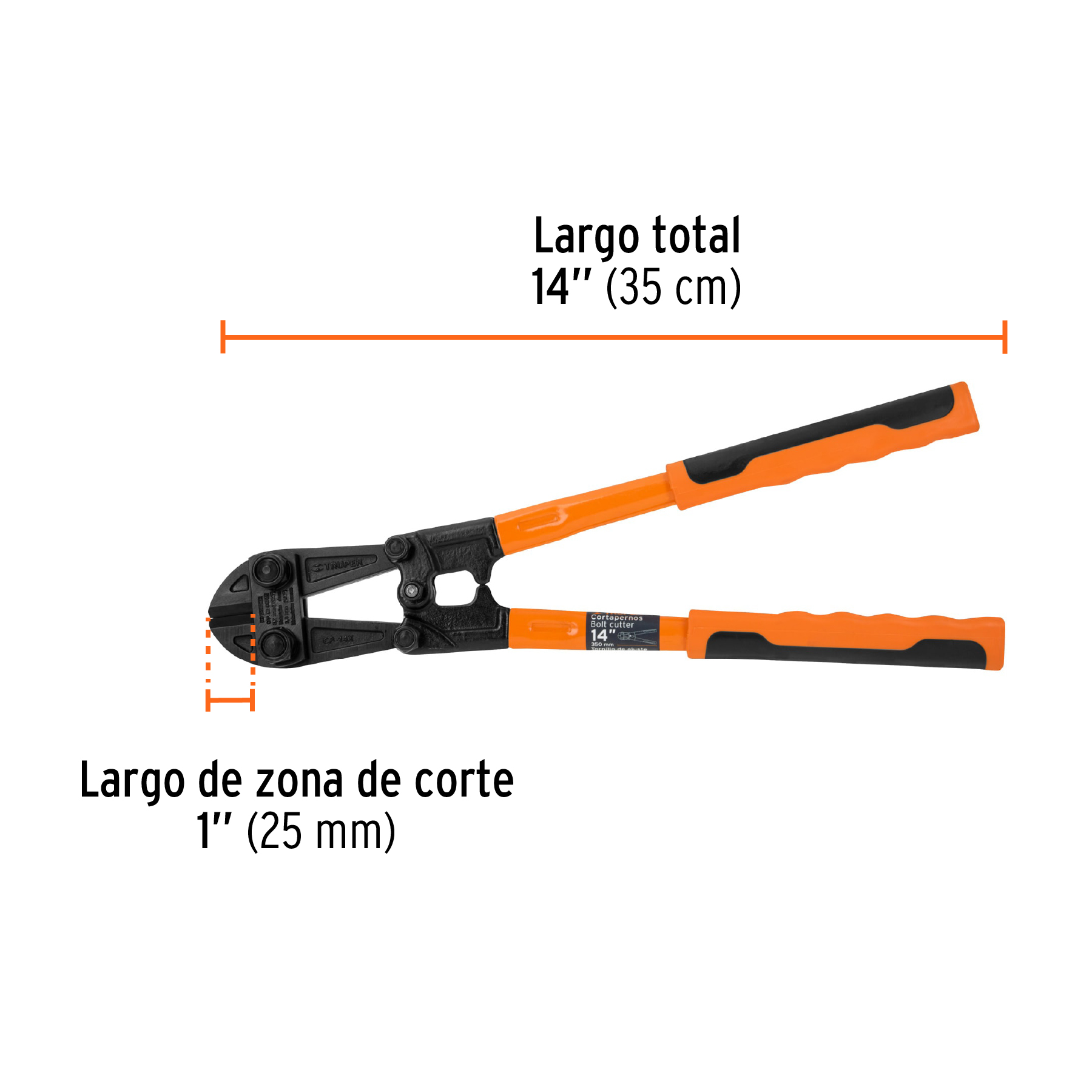 Cortapernos 14', profesional, TRUPER - Imagen 2