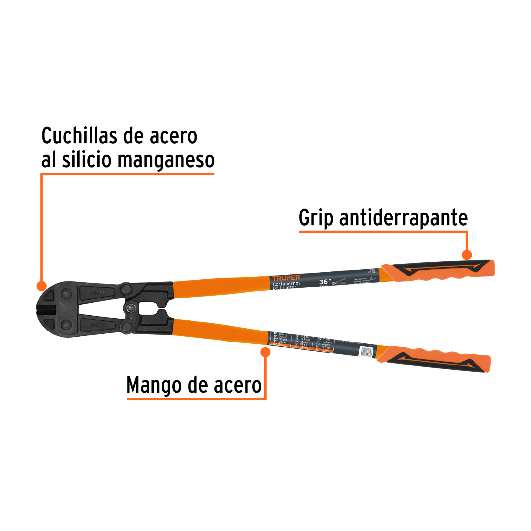 Cortapernos 36', profesional, TRUPER - Imagen 3