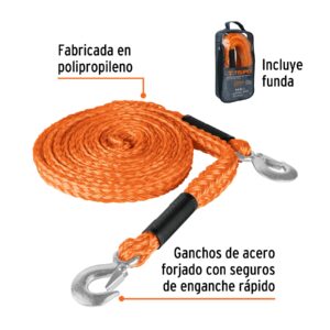 Alternative view of Cuerda con ganchos para remolque, 27 mm x 4.5 m, TRUPER