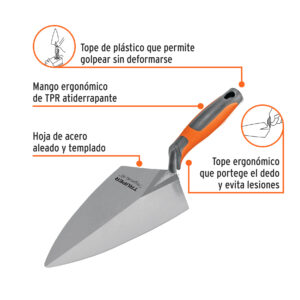 Alternative view of Cuchara para albañil 10' forjada tipo Filadelfia,mgo Comfort
