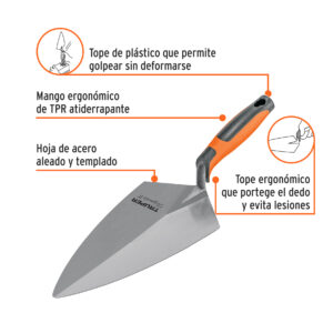 Alternative view of Cuchara para albañil 11' forjada tipo Filadelfia,mgo Comfort