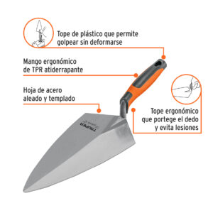 Alternative view of Cuchara para albañil 12' forjada tipo Filadelfia,mgo Comfort