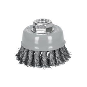 Carda copa 3' alambre trenzado fino, Multi-rosca, TRUPER