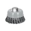 Carda copa 4' alambre trenzado fino, Multi-rosca, TRUPER