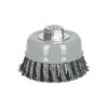 Carda copa 4' alambre trenzado grueso, Multi-rosca, TRUPER