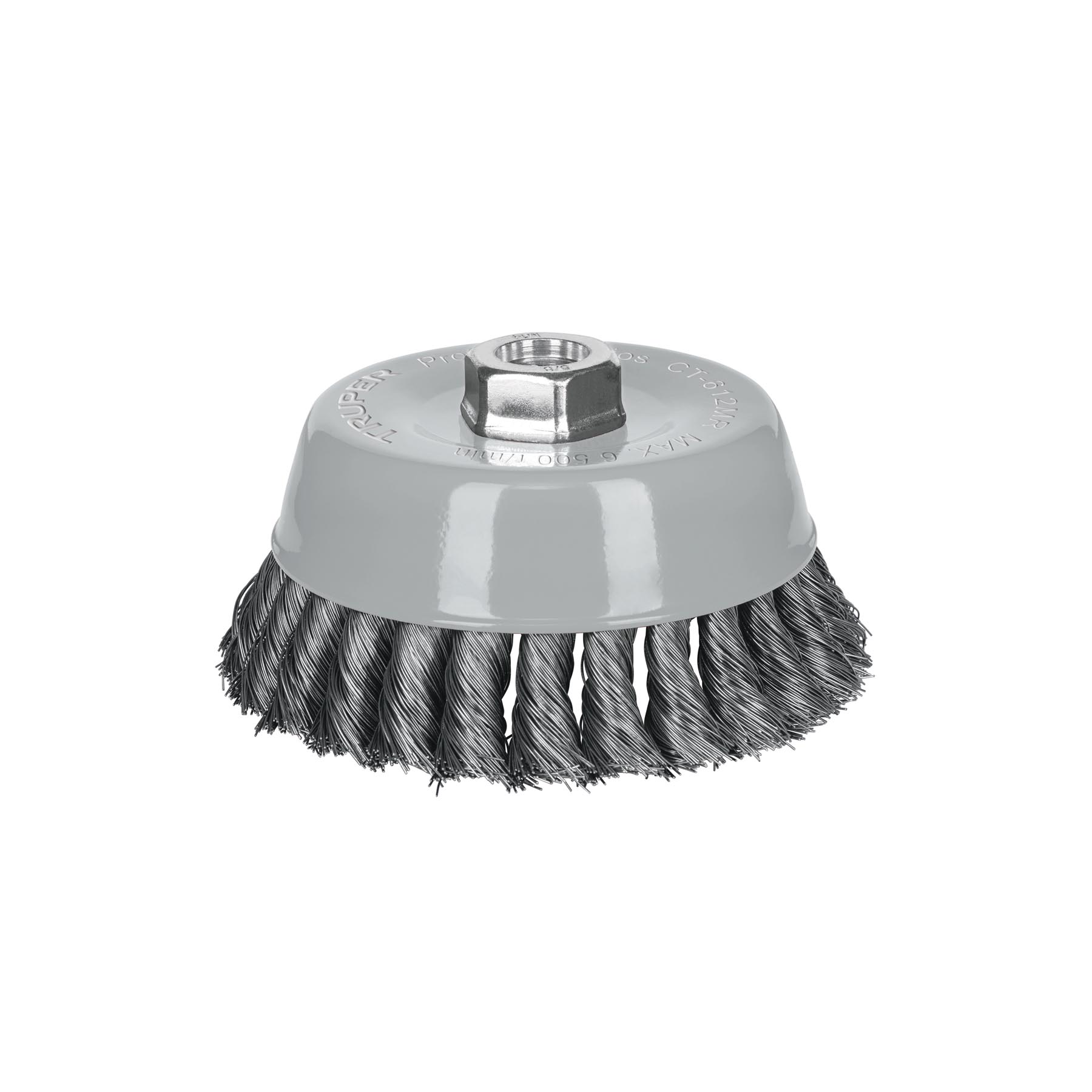 Carda copa 5' alambre trenzado fino, Multi-rosca, TRUPER
