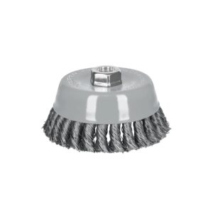 Carda copa 5' alambre trenzado grueso, Multi-rosca, TRUPER