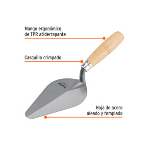 Alternative view of Cuchara para albañil 7' forjada tipo Centroamericana, TRUPER