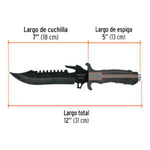 Cuchillo táctico para campismo 7', TRUPER - Imagen 3
