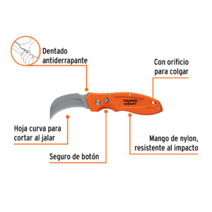 Alternative view of Cuchillo abatible 7' para linóleo con mango de nylon, EXPERT