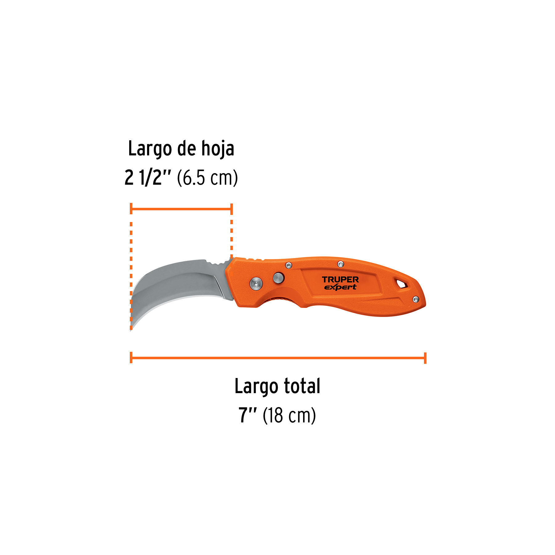 Cuchillo abatible 7' para linóleo con mango de nylon, EXPERT - Imagen 3