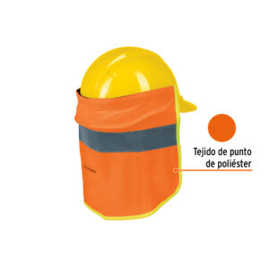 Alternative view of Cubrenuca para casco, naranja con reflejante, TRUPER