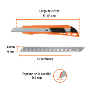 Alternative view of Cutter 9 mm reforzado de plástico con alma metálica, TRUPER
