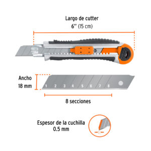 Alternative view of Cutter 18 mm trabajo pesado c/alma metálica y grip, EXPERT