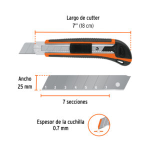 Alternative view of Cutter 25 mm profesional con alma metálica y grip, TRUPER