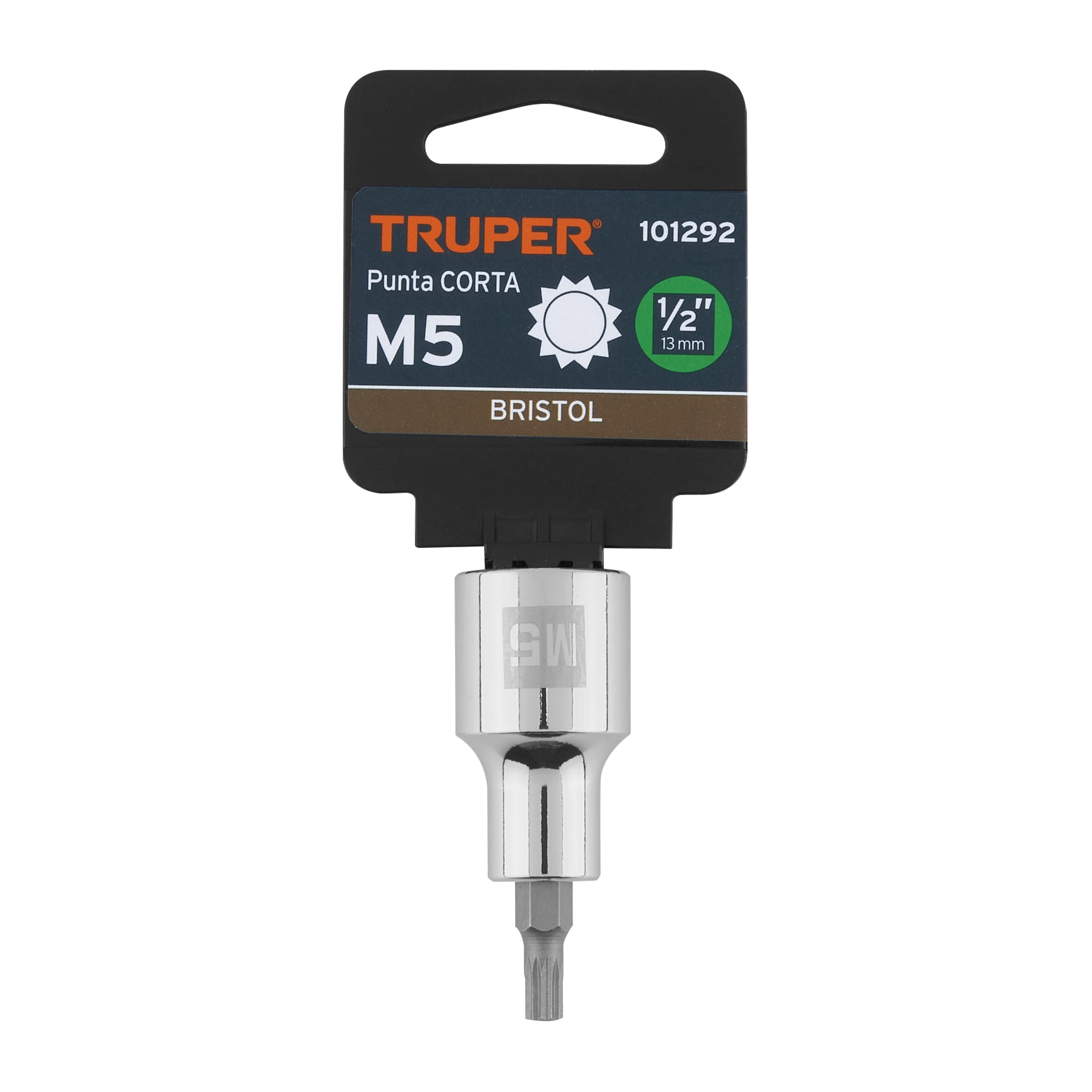 Dado punta corta bristol M5, cuadro 1/2', TRUPER - Imagen 4