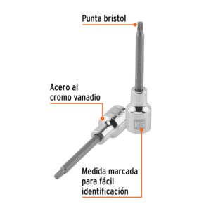 Alternative view of Dado punta larga bristol M5, cuadro 1/2', TRUPER
