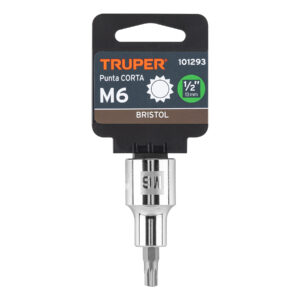 Dado punta corta bristol M6, cuadro 1/2', TRUPER - Imagen 4