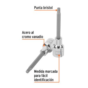 Alternative view of Dado punta larga bristol M6, cuadro 1/2', TRUPER